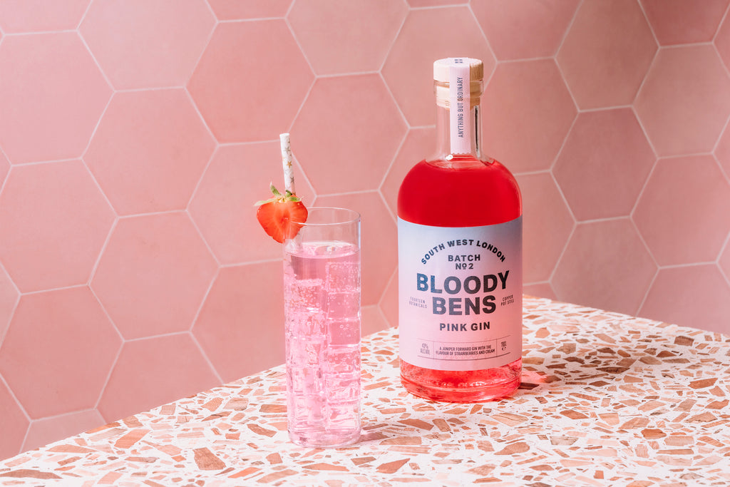 Pink Gin (Strawberries & Cream flavour) 70cl Bottle - BloodyBens